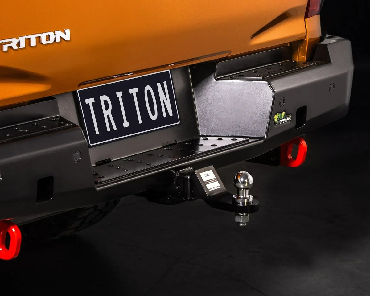Ironman 4x4 rear protection tow bar for the Mitsubishi Triton MV 2025+