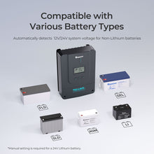 Renogy Rover 60A MPPT charge controller LCD display and buttons