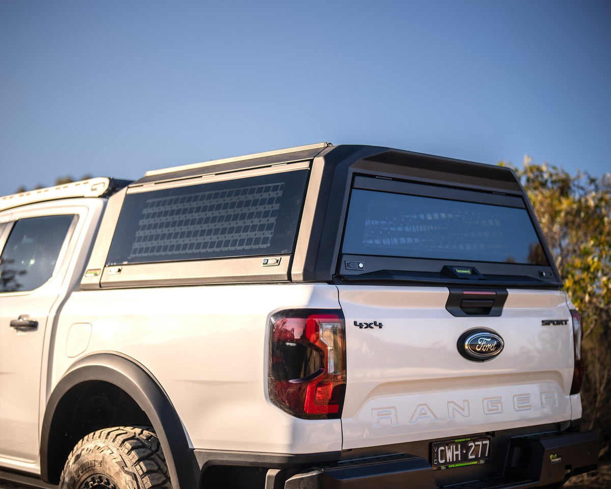 Ironman 4x4 RAID Full Glass aluminium canopy for the Ford Ranger T6.2 Next Gen and Next Gen Raptor (2023+)