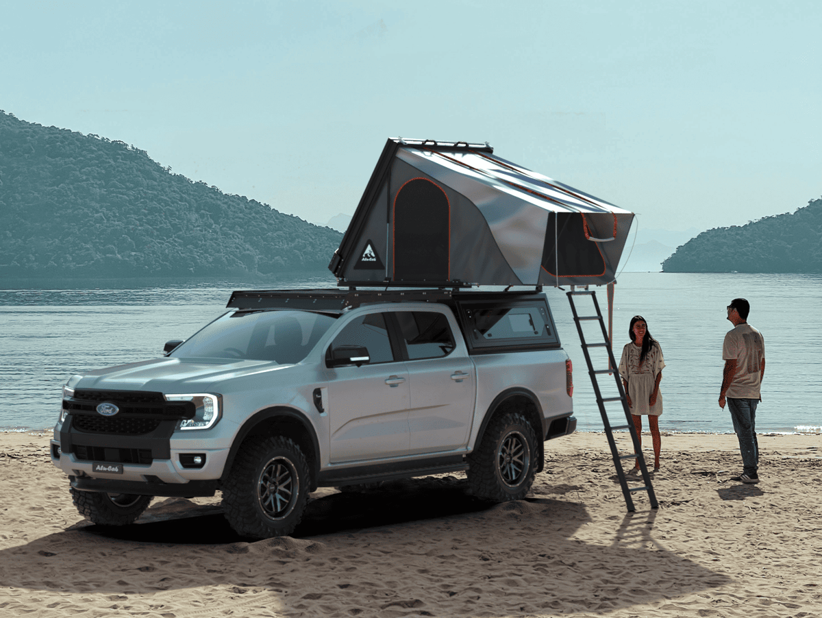 Alu-Cab RT-2S two-sleeper hard shell rooftop tent in black
