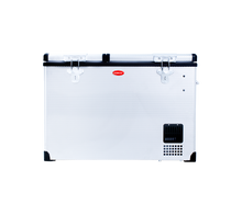 SnoMaster SMDZ-CL56D 56L dual compartment fridge/freezer in stainless steel, photo 2