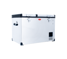 SnoMaster SMDZ-CL56D 56L dual compartment fridge/freezer in stainless steel, photo 3