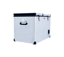 SnoMaster SMDZ-CL56D 56L dual compartment fridge/freezer in stainless steel, photo 4