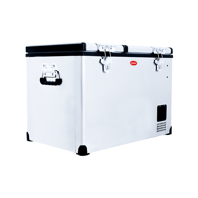 SnoMaster SMDZ-CL56D 56L dual compartment fridge/freezer in stainless steel