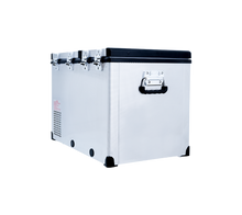 SnoMaster SMDZ-CL56D 56L dual compartment fridge/freezer in stainless steel, photo 6