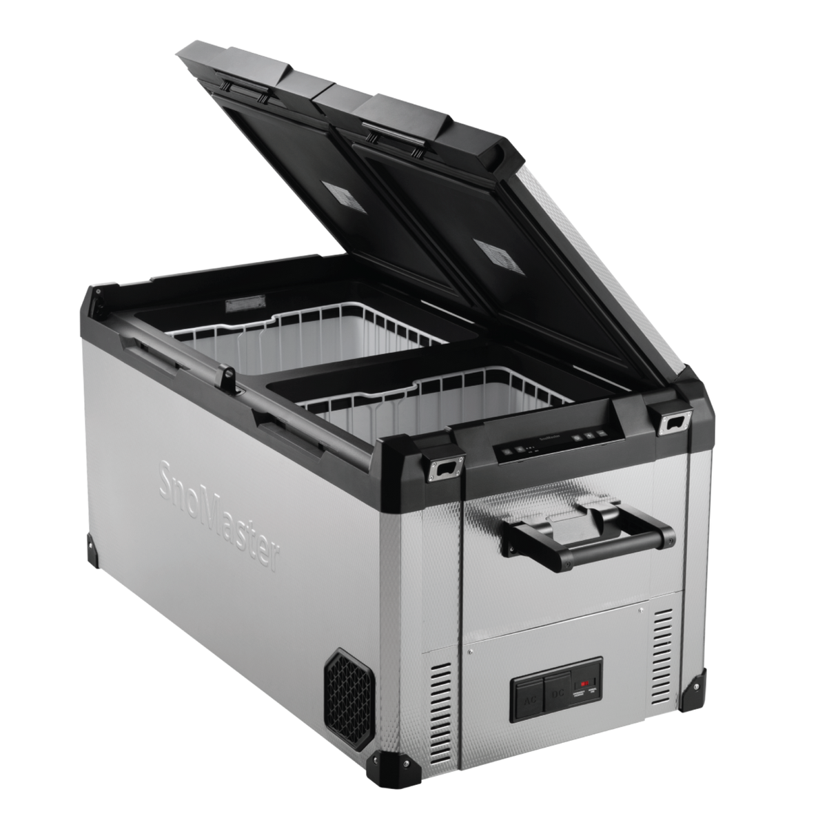 SnoMaster SMEX-60D 60L dual compartment fridge/freezer in stainless steel