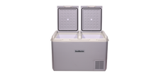 SnoMaster SMLS-100D 95L dual compartment fridge/freezer in grey, photo 5