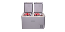 SnoMaster SMLS-100D 95L dual compartment fridge/freezer in grey, photo 6