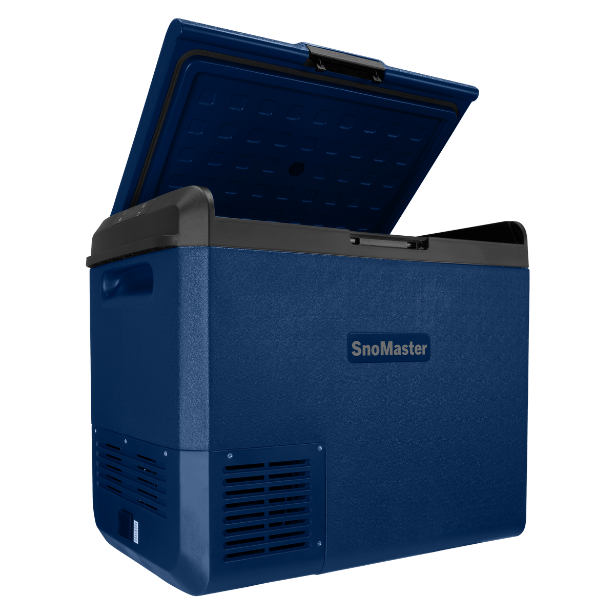 SnoMaster SMLS-60D 60L dual compartment fridge/freezer in blue