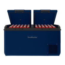 SnoMaster SMLS-70 75L dual compartment fridge/freezer in blue, photo 4