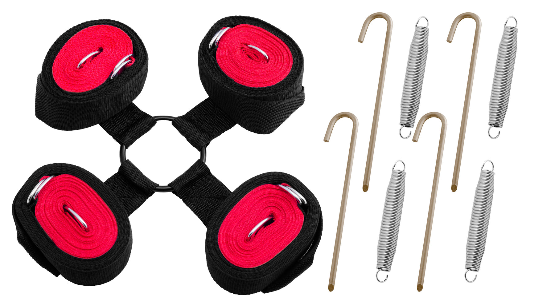 Spider X windstrap kit with central ring and four sprung anchor straps — 4Matt Campers, Western Cape & Cape Town