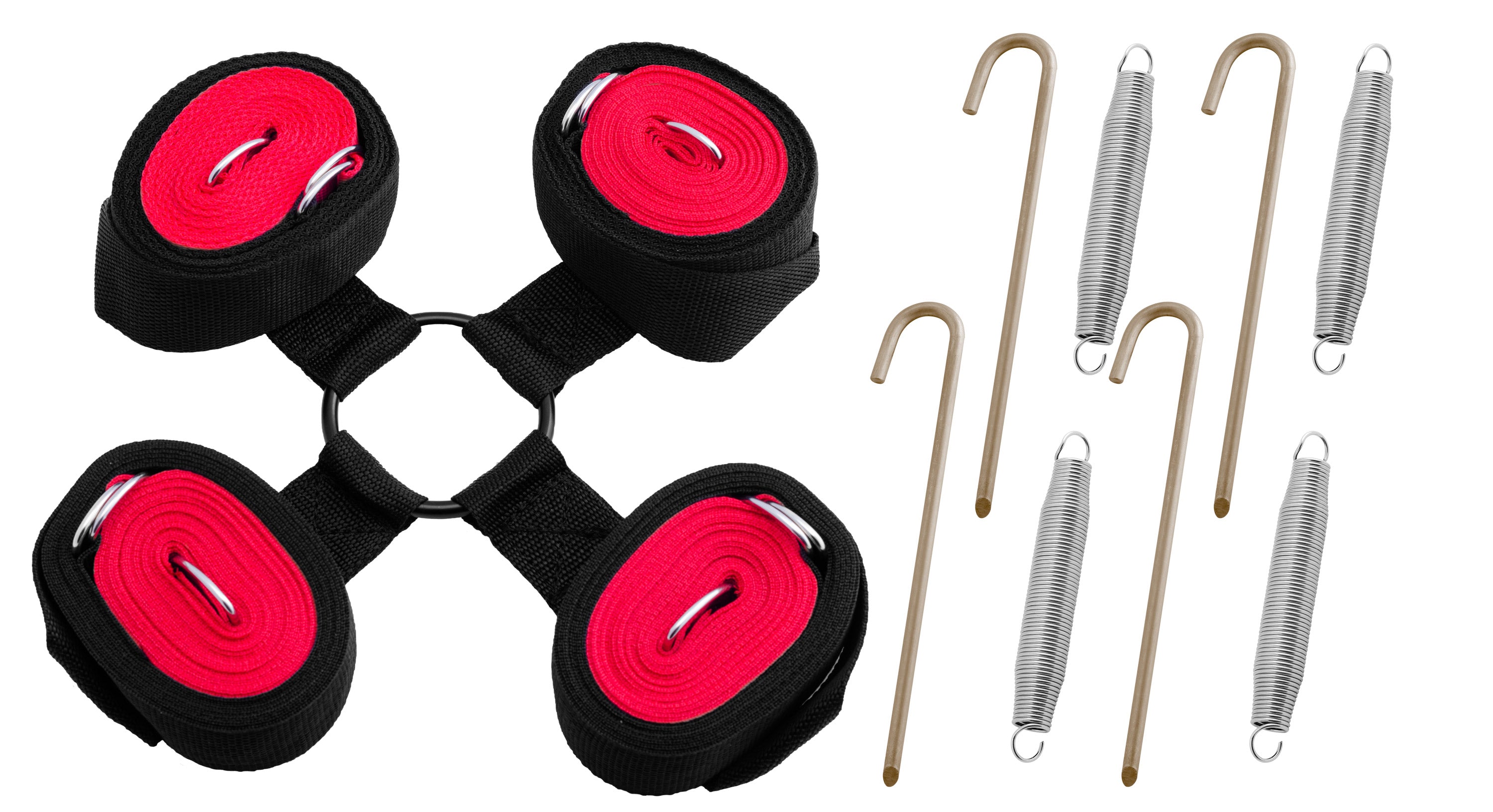 Spider X windstrap kit with central ring and four sprung anchor straps — 4Matt Campers, Western Cape & Cape Town