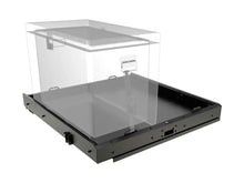 Front Runner Jeep Wrangler JKU Cargo Slide extended in the vehicle's load bed