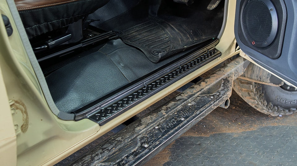 Desert Silver Door Sill Plates — Toyota Land Cruiser Double Cab