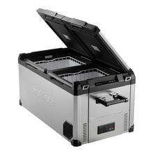 SnoMaster SMEX-96D 98L dual compartment fridge/freezer in stainless steel