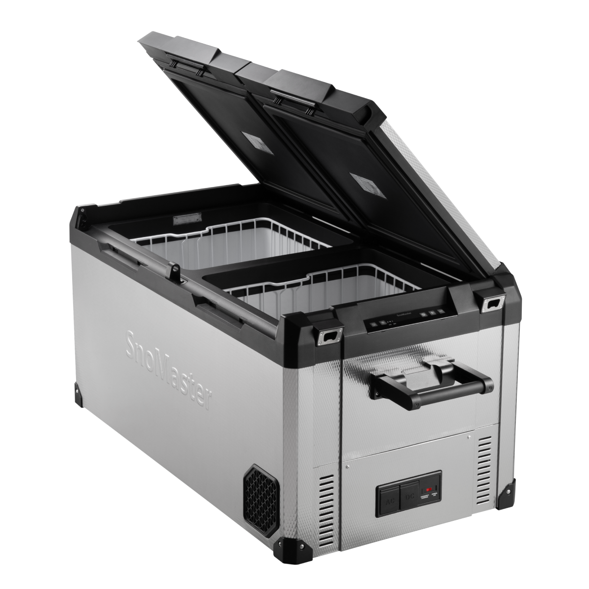 SnoMaster SMEX-96D 98L dual compartment fridge/freezer in stainless steel