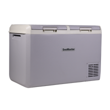 SnoMaster SMLS-100D 95L dual compartment fridge/freezer in grey, photo 4