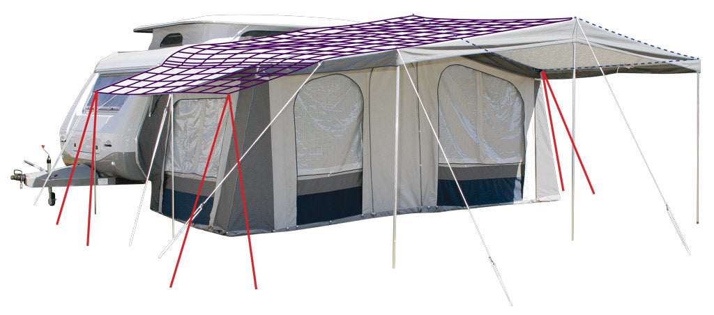 Storm net for securing an awning or caravan tent in wind — 4Matt Campers, Western Cape & Cape Town