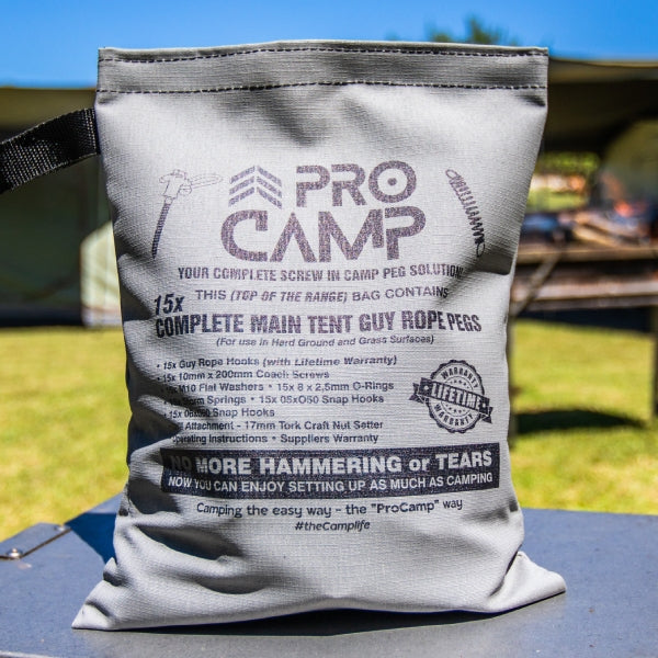 ProCamp 15x Complete Main Tent Guy Rope Pegs Top of the Range available from 4Matt Campers in Cape Town