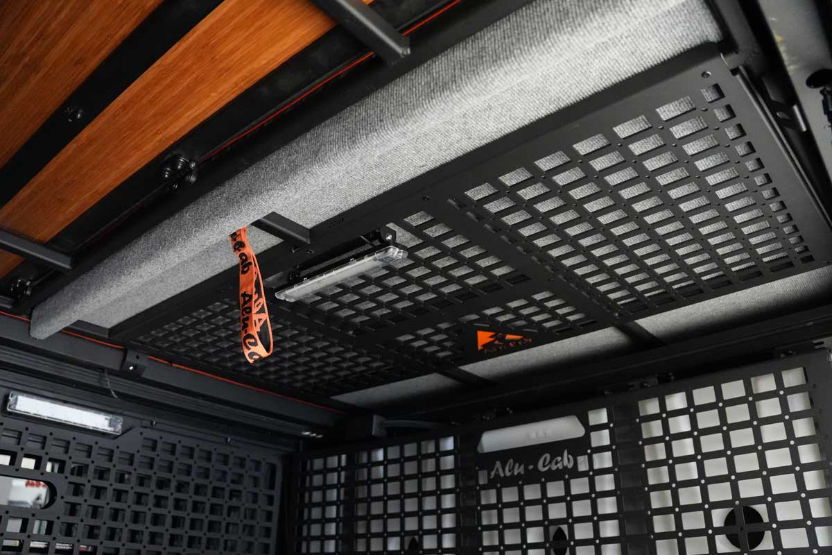 Alu-Cab under-bed Molle panel for a ModCAP or Canopy Camper