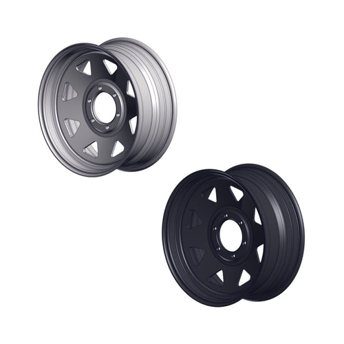 Burquip 17 inch trailer wheel rim 7Jx17 spoked — 4Matt Campers, Western Cape & Cape Town