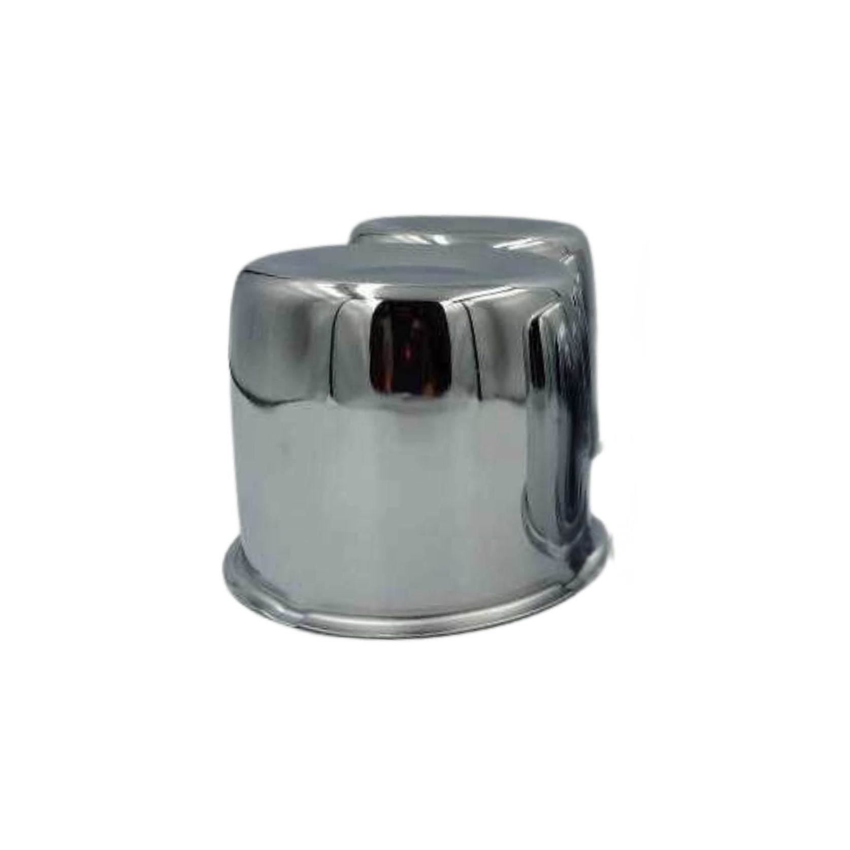 Burquip stainless steel wheel centre cap for trailers — 4Matt Campers, Western Cape & Cape Town