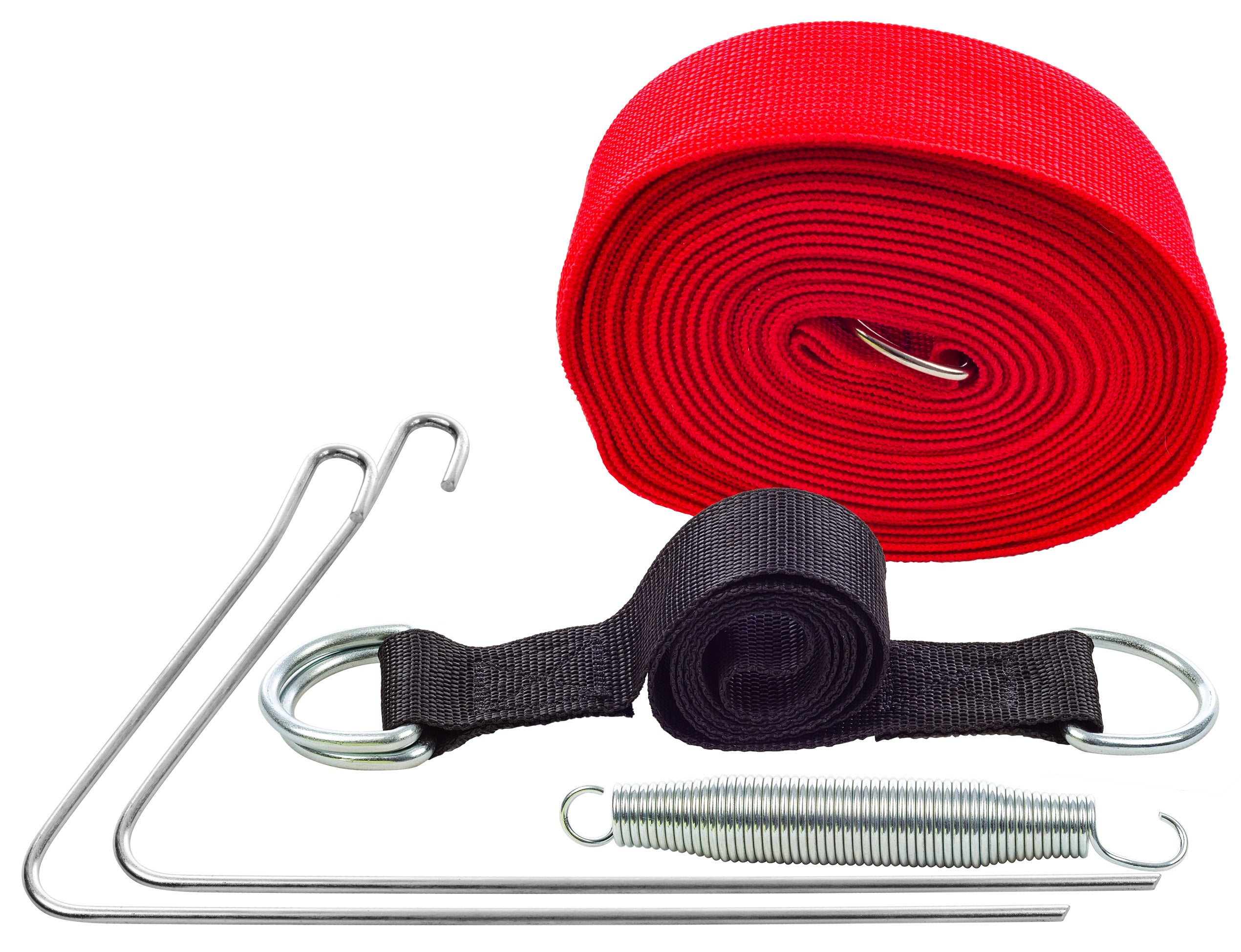 Wind stability strap with tension spring and anchor pegs for tents — 4Matt Campers, Western Cape & Cape Town