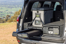 Ironman roller drawers in use at camp — Toyota Land Cruiser 300