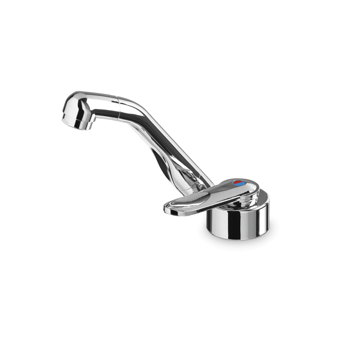 Dometic AC 539 chrome plastic fold-down sink tap with single lever — 4Matt Campers, Western Cape & Cape Town