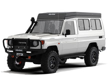 Alu-Cab Hercules roof conversion, black, closed on a Land Cruiser 78 Troopy