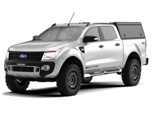 Alu-Cab Guard Canopy, Black Smooth, on Ford Ranger T6 double cab
