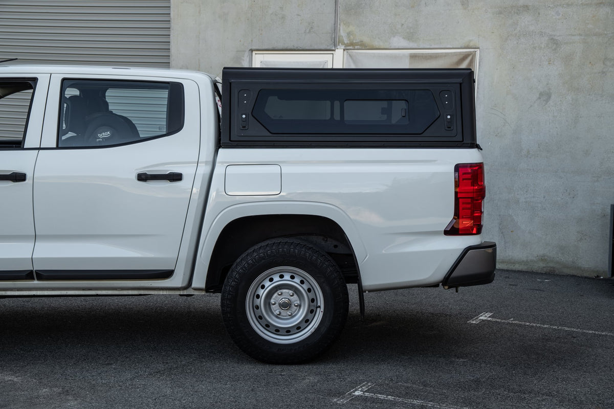 Alu-Cab Contour Canopy with side windows on Mitsubishi Triton 2024+ double cab