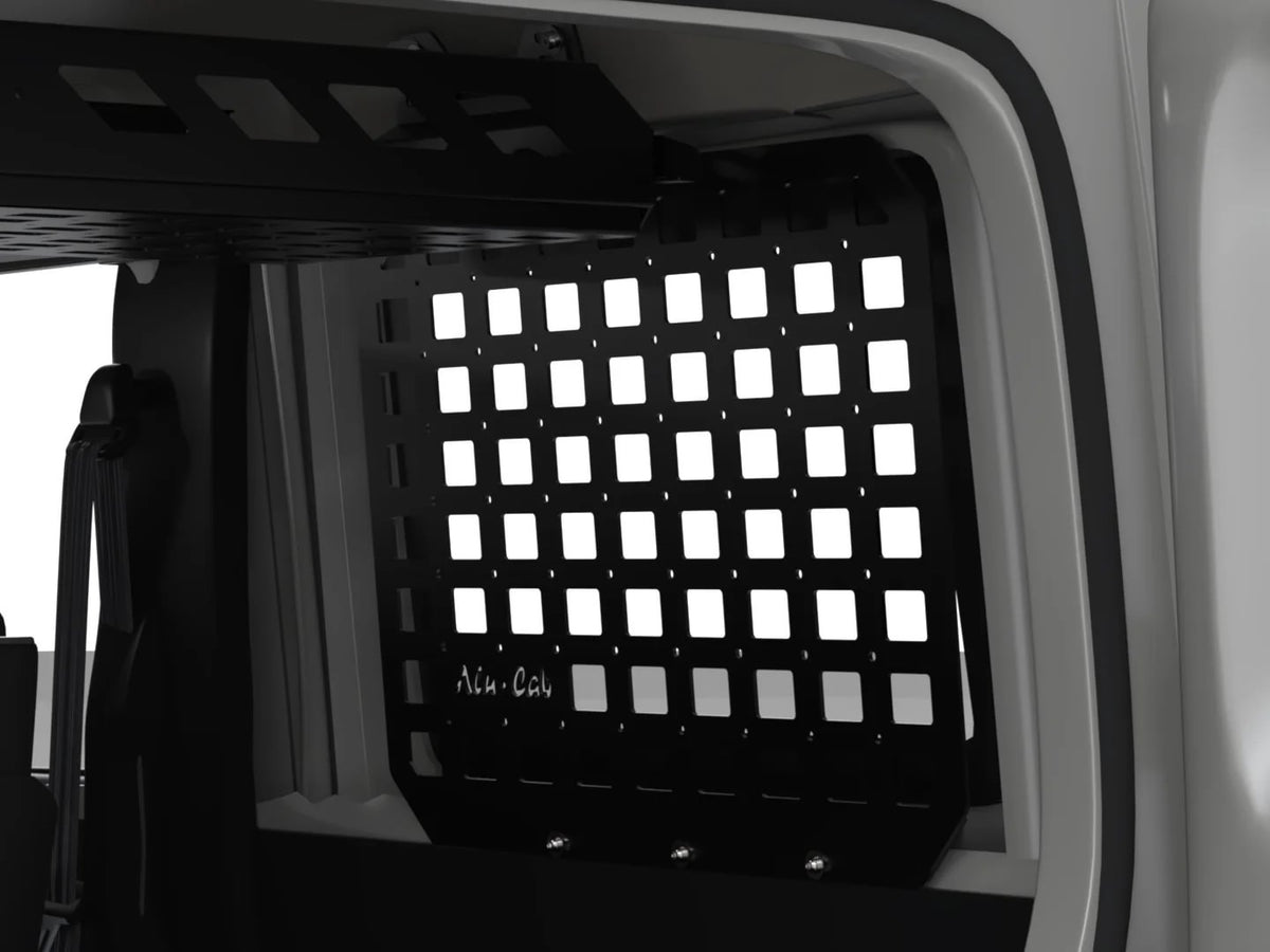 Alu-Cab Jimny Interior Molle Plate, right-hand side, fitted in a Jimny 3-door, render