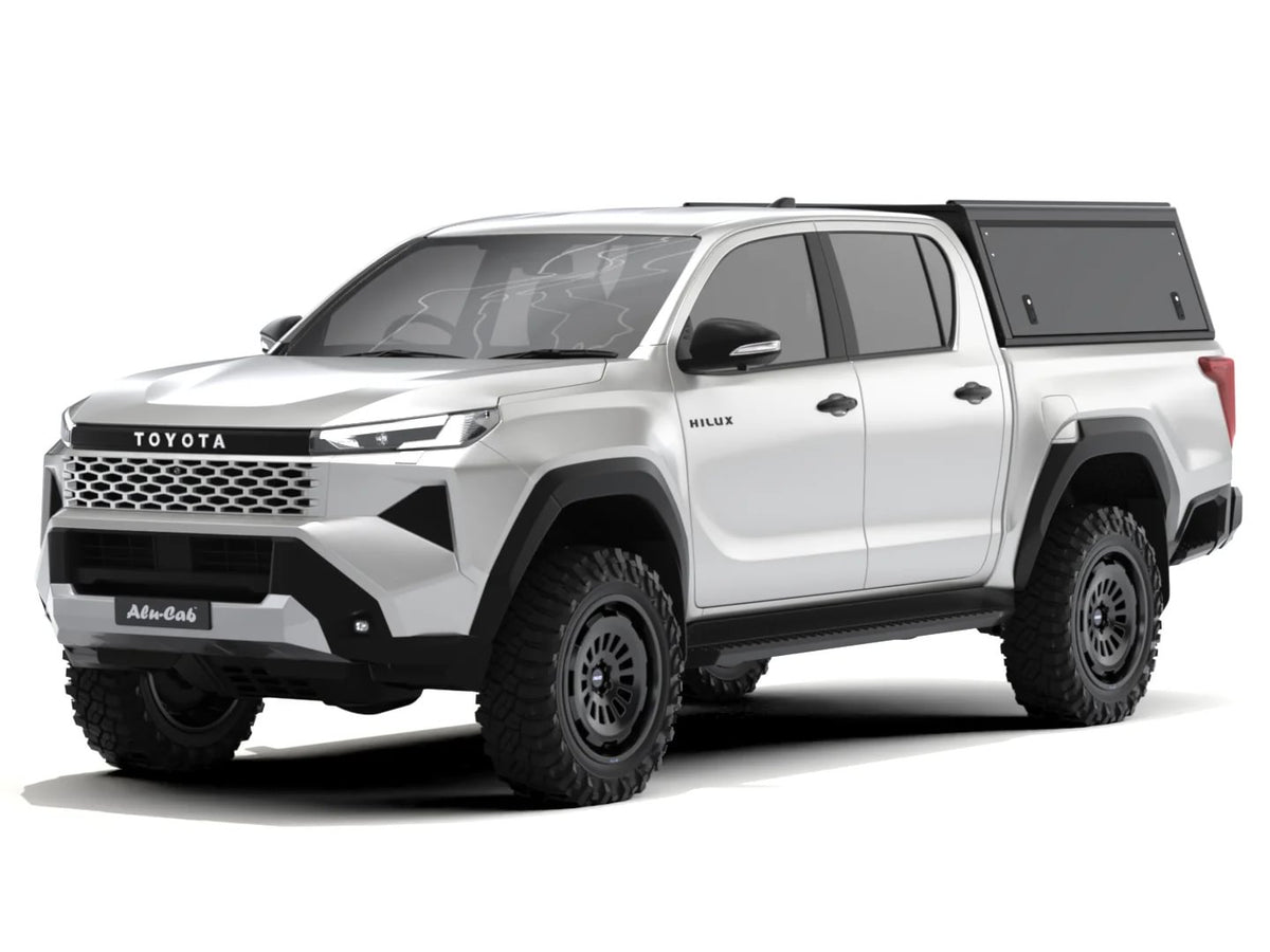 Alu-Cab Explorer Canopy, Black Smooth, on Toyota Hilux 2026 double cab