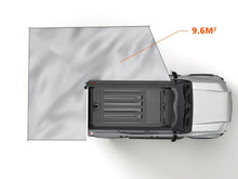 Alu-Cab 270 Shadow Awning 2.5m top view showing 9.6 square metres of shade
