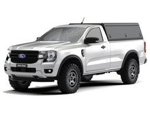 Alu-Cab Guard Canopy, Black Tread Plate, on Ford Ranger T9 single cab
