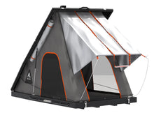 Alu-Cab Gen 3-R rooftop tent open, rear three-quarter product render