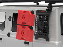 Alu-Cab Jimny 5L red fuel jerry cans lifted off the molle panel, exploded render