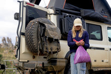 Alu-Cab Spare Wheel Bag (Large) on an INEOS Grenadier rear spare wheel, in use