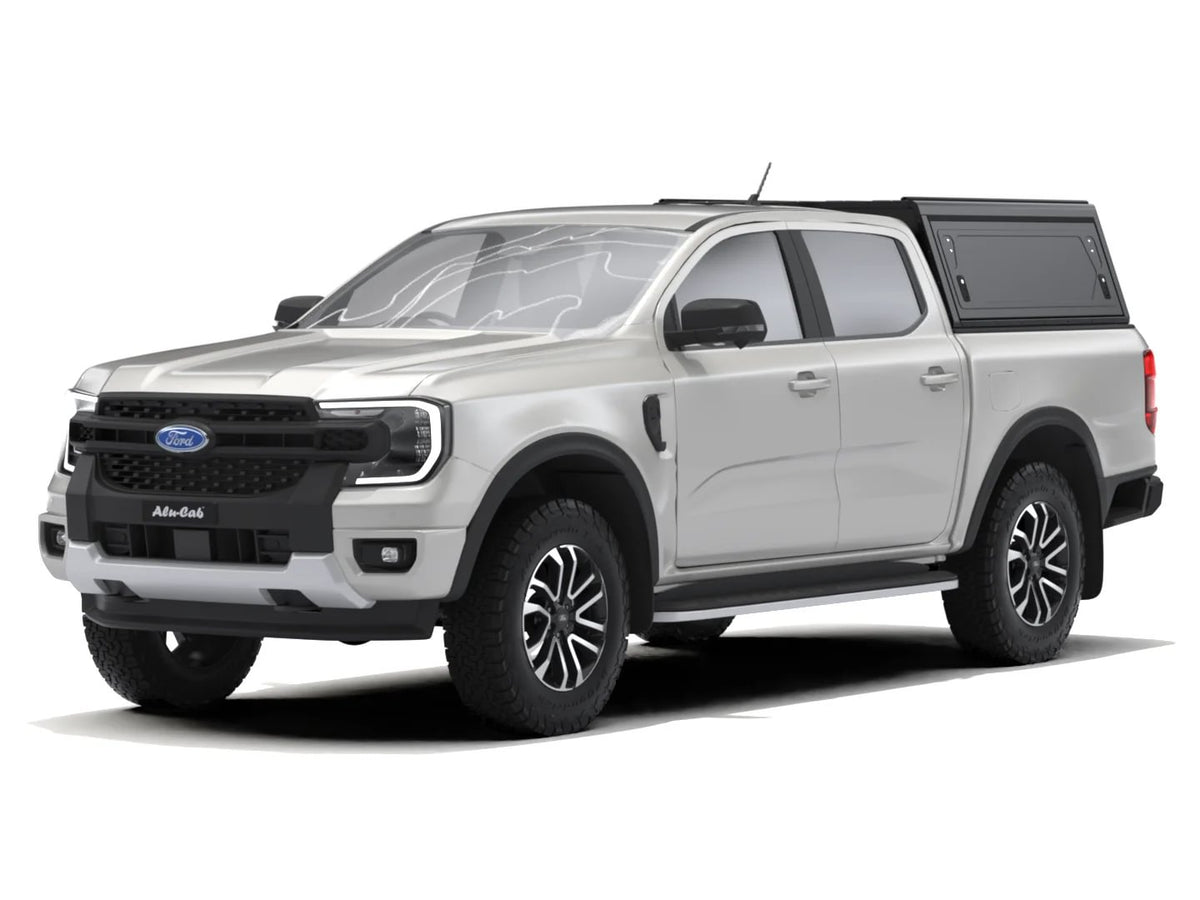Alu-Cab Contour Canopy, solid sides, on Ford Ranger 2022+ double cab