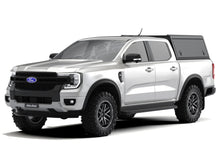 Alu-Cab Guard Canopy, Black Tread Plate, on Ford Ranger 2022+ double cab
