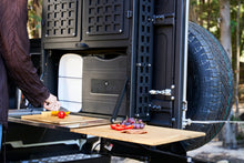Alu-Cab ModCAP rear door kitchen in use