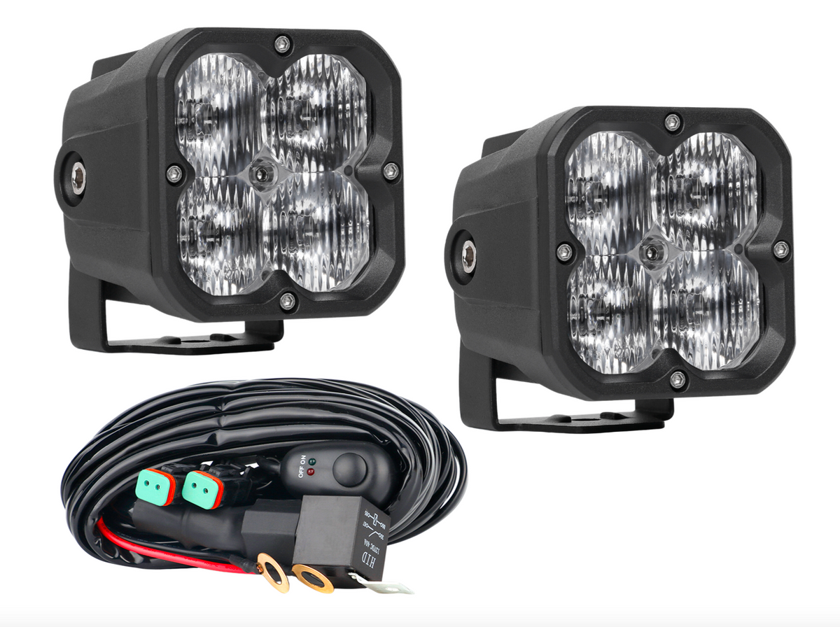 Ultra LED Rugged Series RS3 White Driving Pod Set, photo 1 of 5 — 4Matt Campers, Western Cape & Cape Town