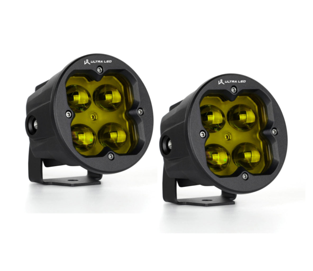 Ultra LED Rugged Series RS3 Round Fog Light Set Yellow, photo 1 of 6 — 4Matt Campers, Western Cape & Cape Town