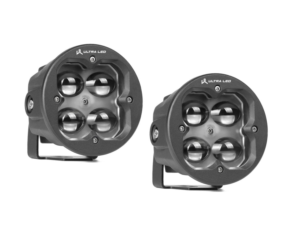 Ultra LED Rugged Series RS3 Round Fog Light Set White, photo 1 of 6 — 4Matt Campers, Western Cape & Cape Town