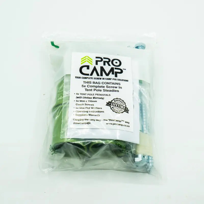 ProCamp Complete Screw in Tent Pole Steadies available from 4Matt Campers in Cape Town