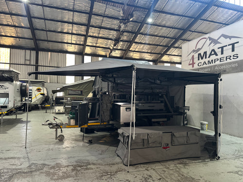 2022 Conqueror Comfort Recce off-road camping trailer for sale at 4Matt Campers, Cape Town – front three-quarter view