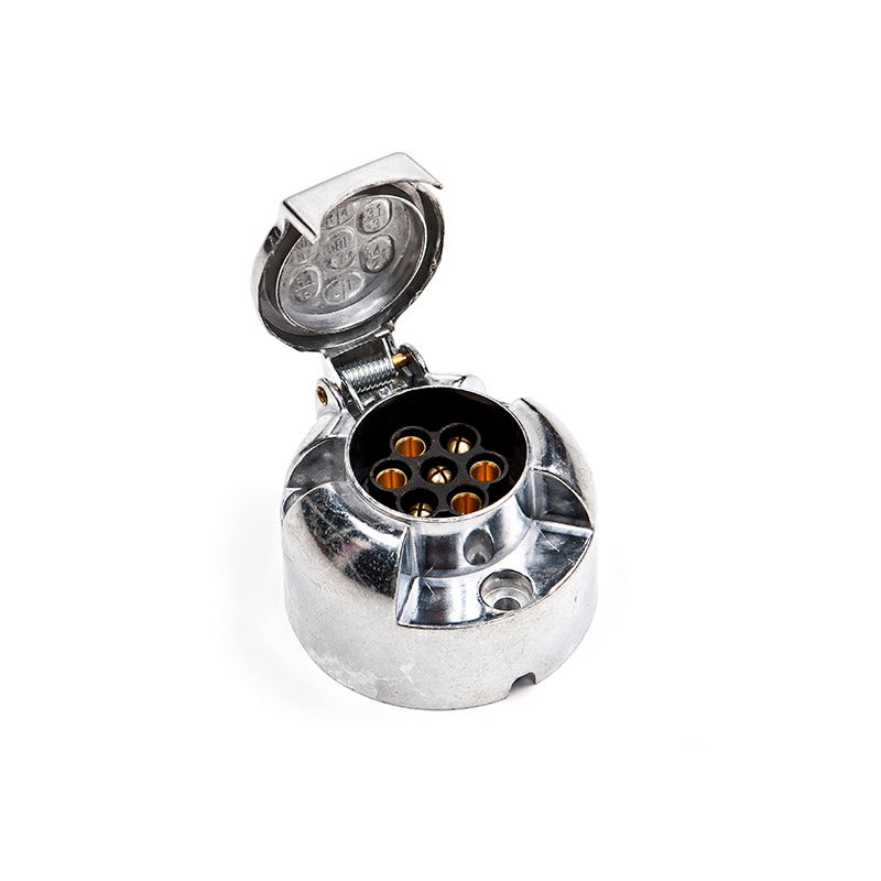 Burquip 7-pin female metal trailer socket — 4Matt Campers, Western Cape & Cape Town