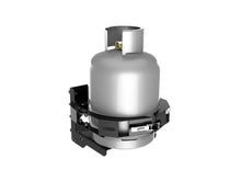 Gas bottle holder side mount with cylinder