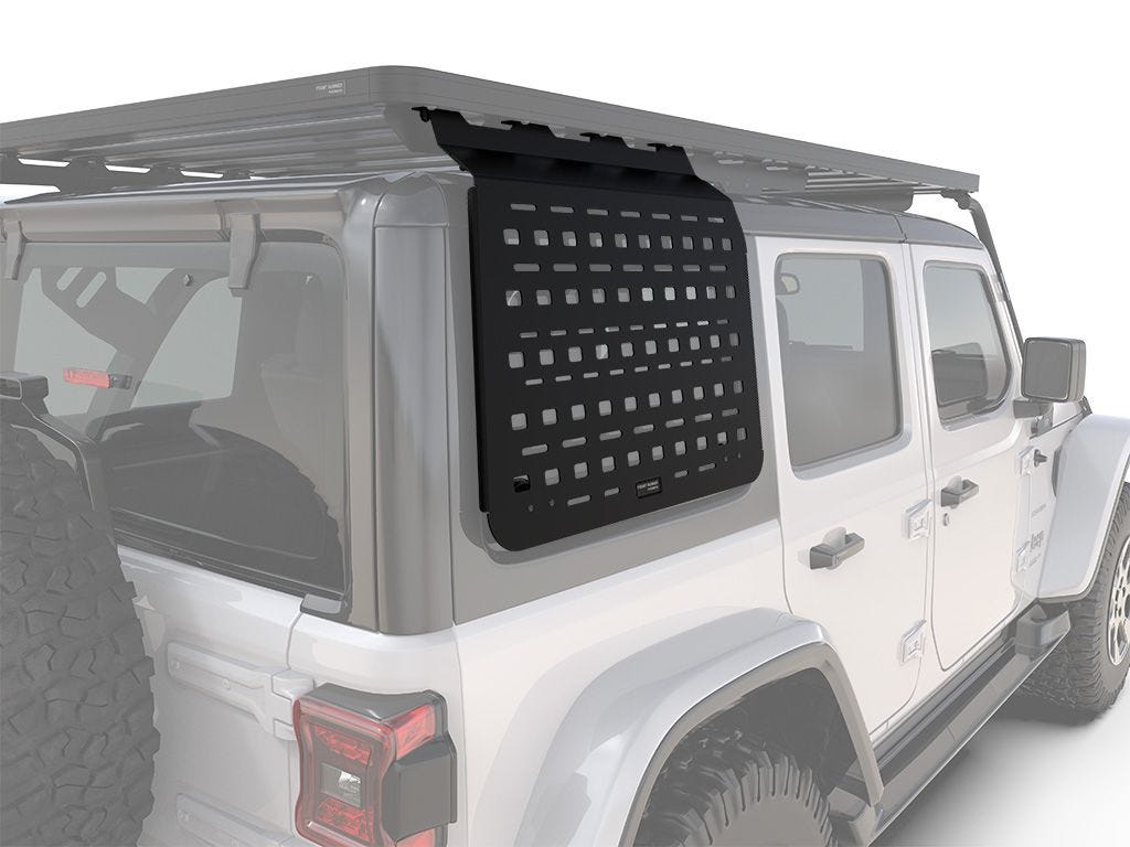 Front Runner 4 Door Exterior Rear Window Molle Panel Kit / RHS — Jeep Wrangler JLU — 4Matt Campers, Western Cape & Cape Town